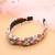 Korean Knotted Fabric Wide-Brimmed Beads Headband Non-Slip Face Wash Hair Band Hair Band Simple All-Match Hairpin Adult Hairpin