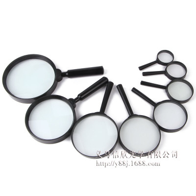 Factory Direct Sales High-Quality Plastic Magnifier with Handle Multi-Specification Handheld High-Power Clear Reading Magnifying Glass