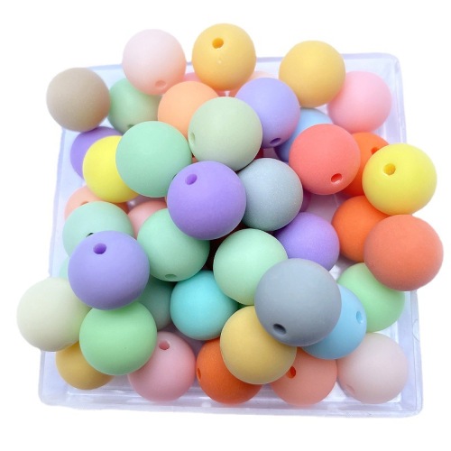 Acrylic Solid Matt Frosted round Beads Straight Hole DIY Bead String Jewelry Ornament Bag Woven Loose Beads