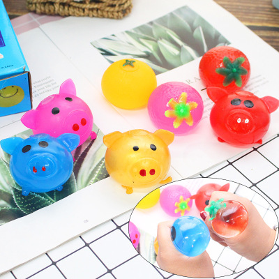 Vent Water Ball Vent Pig Head Decompression Whole Bowl Vent Fruit Vent Ball Vent Toy Creative Gift Wholesale