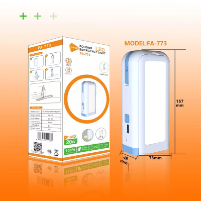 FA-773 New Rechargeable Light New (DOB) Dual Battery Emergency Bulb