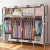 Simple Wardrobe Storage Wardrobe Modern Minimalist 2.05 M Solid Wood Oxford Cloth Wardrobe