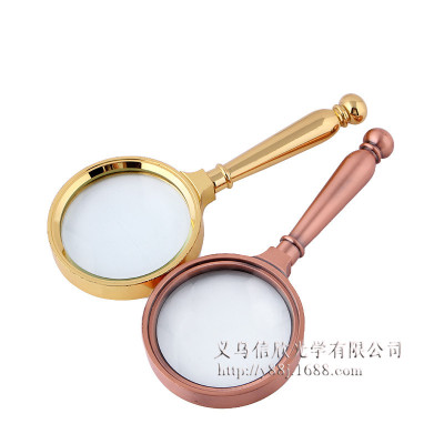 80mm High Power Magnifying Glass High Quality Metal Electroplating Magnifying Glass Exquisite Gift Box Packaging Gift Origin Supply