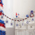 Cross-Border New American Independence Day Decorations 60cm Independence Day Wooden Bead Beaded Decoraive Hangings Party Hanging Flag