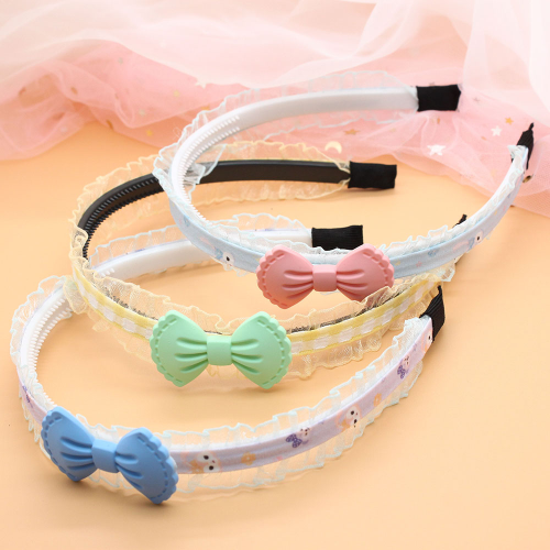 children‘s net red headband lace edge headband baby face wash hairpin new korean style super cute sweet hair accessories