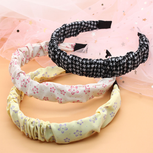 Online Celebrity Little Girl Headband Floral Fabric Cute Cartoon Headband Does Not Hurt Hair Girl headwear Korean Head Buckle