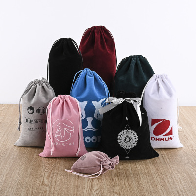 Factory Wholesale Custom Ornament Headset Mobile Power Flannel Bag Printed Logo