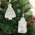 Cross-Border New Christmas Decorations European-Style White Painted round Christmas Tree Wooden Wood Products Pendant