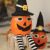 Cross-Border New Halloween Decorations Wizard's Hat Golden Glasses Pumpkin Doll Ornaments Doll