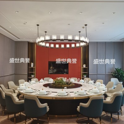 Hotel Box Modern Light Luxury Electric Dining Table and Chair Seafood Restaurant Marble Large round Table Electric Table