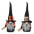 Cross-Border New Halloween Decorations Plaid Wizard's Hat Broom Faceless Old Man Doll Doll Desktop Decoration