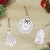 Cross-Border New Christmas Decorations European-Style White Painted round Christmas Tree Wooden Wood Products Pendant