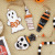 Cross-Border New Halloween Decorations Skull Ghost Painted Wooden Hanging Decoration Party Dress up Props Pendant