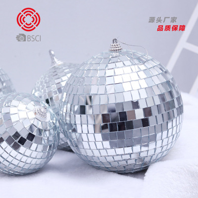 Factory Direct Sales Christmas Decorations 2-80cm Mirror Ball Disco Ball Bar KVT Cake Ornaments