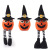 Cross-Border New Halloween Decorations Wizard's Hat Golden Glasses Pumpkin Doll Ornaments Doll