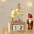 Cross-Border New Christmas Decorations Log Elk Christmas Tree LED Light Calendar Home Desktop Decoration