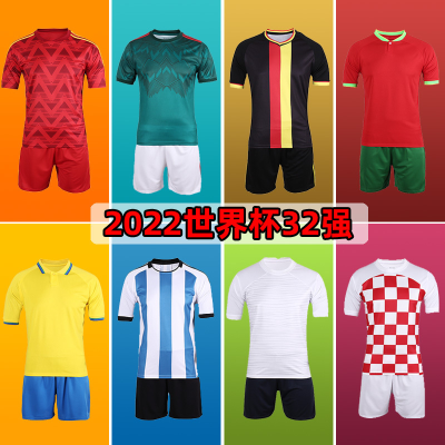 2022 World Cup Jersey National Team Soccer Uniform Brazil France Mexico Croatia Argentina Uniform