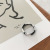 Korean Anna SS Same Style Acetic Acid Cold Style Minimalist Ring Unisex Mixed Color Ring