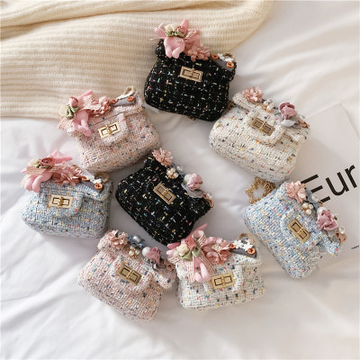 2020 Autumn and Winter New Classic Style Children's Single-Shoulder Bag Cute Pearl Accessories Princess Bag Korean Style Girl's Crossbody Bag