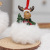 Cross-Border New Christmas Decorations Creative Resin Santa Claus David's Deer Snowman White Fur Ball Bell Pendant