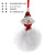 Cross-Border New Christmas Decorations Creative Resin Santa Claus David's Deer Snowman White Fur Ball Bell Pendant