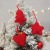 Cross-Border New Christmas Home Decorations Red Love Five-Star Christmas Tree Fabric Pendant