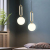 Nordic Bed Head Bedroom Small Droplight Light Luxury Modern Simple Creative Personality Golden Chandelier Restaurant Internet Celebrity Bar Lamp