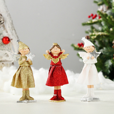 Cross-Border New Creative Resin Craft Ornament Nordic Style Angel Doll Christmas Desktop Home Decoration