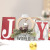 Amazon Cross-Border Christmas Decorations Creative Letters Joy Pine Cone Bell Pendant Holiday Set Wall Hanging