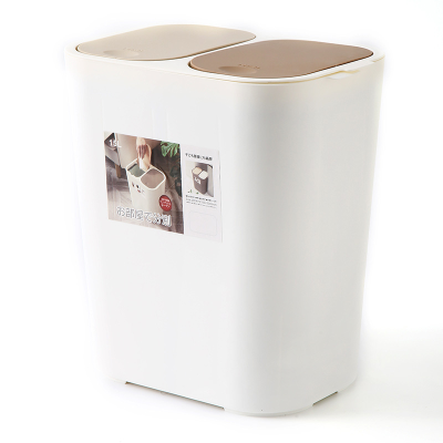 Plastic Double-Lid Trash Can for Foreign Trade