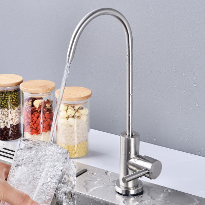 Sus304 Stainless Steel Food Grade Water Purifier Faucet Kitchen Vegetable Basin Lead-Free Drinking Water 2 Points 4 Overflow Channel