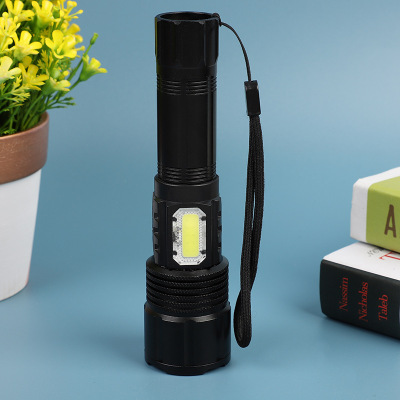 Wholesale USB Rechargeable Flashlight Outdoor Multi-Function Torch Sidelight Outdoor Patrol Hand-Held Lighting Work Light