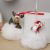 Cross-Border New Christmas Decorations Creative Resin Santa Claus David's Deer Snowman White Fur Ball Bell Pendant