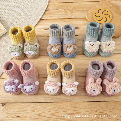 Winter Keep Baby Warm Room Socks/Toddler Socks Baby Socks 1-3 Years Old Children's Non-Slip Terry Room Socks