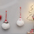 Cross-Border New Christmas Decorations Creative Resin Santa Claus David's Deer Snowman White Fur Ball Bell Pendant