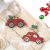 Cross-Border Christmas Decorations Painted Santa Claus Gift Car Wood Products Christmas Tree Pendant