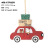 Cross-Border Christmas Decorations Painted Santa Claus Gift Car Wood Products Christmas Tree Pendant