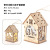 Christmas Decorations Nordic Style Hollow Carved Santa Claus Elk Cabin Wood Products Small Pendant Lamp