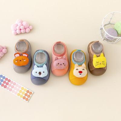 22 Autumn New Kid's Socks Cartoon Printed Cute Animal Toddler Indoor Toddler Socks Non-Slip Baby Floor Socks