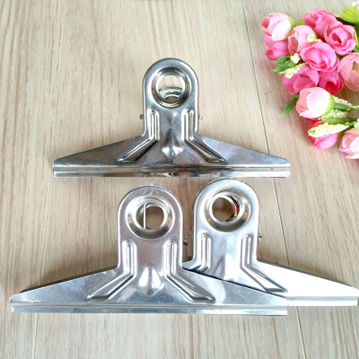 Thickened Large Ticket Holder Ticket Clips Folder Stainless Steel Ticket Holder Banknote Clip