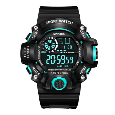 Factory Wholesale Multi-Functional Electronic Sport Watch Primary School Student Waterproof Drop-Resistant Luminous Alarm Clock Watch