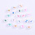 DIY Beads 4 * 7mm White Background Color Word Mixed Color Mixed Letters Acrylic Beads Scattered Beads Ornament Accessories