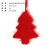 Cross-Border New Christmas Home Decorations Red Love Five-Star Christmas Tree Fabric Pendant