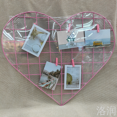 Love Iron Picture Frame Iron Photo Wall Iron Wire Picture Frame Wall Iron Wire Photo Shelf Pink