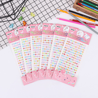 Children's Cartoon Diamond Sticker Acrylic Decorative Stickers Cute Princess Stickers Creative Crystal Mobile Phone Paste Diamond