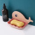 Dancing Whale Soap Dish Double-Layer Draining Soap Holder Punch-Free Bathroom Toilet Wall-Mounted Soap Holder Storage Rack