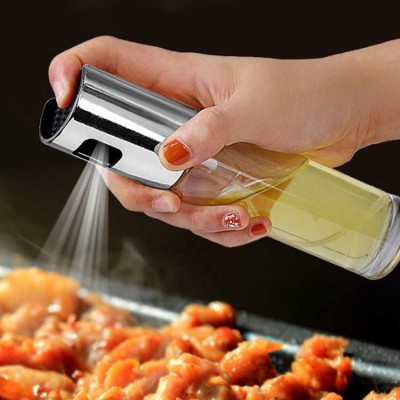 Factory Sales Fuel Injector Household Glass Oil & Vinegar Bottle Kitchen Press Type Oil Dispenser Food Grade Barbecue Seasoning Bottle