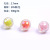 Factory Direct Supply DIY Material 16mm Plating Color Football Cut Surface Colorful Acrylic Beads Mobile Phone Bracelet Acrylic Ornaments Accessories