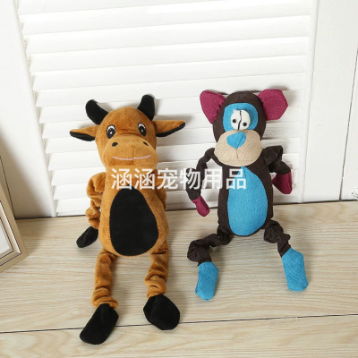Dog Toy Corduroy Sounding Pet Toy New Funny Muppet Molar Long Lasting Cloth Cartoon Toy