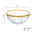 European Creative Handmade Gilt Edging Glass Tableware Transparent Glass Plate Household Bowl Plate Dishware Set Wholesale